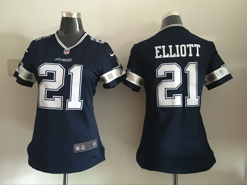 Womens Dallas cowboys 21 Elliott Blue 2016 Nike Jerseys